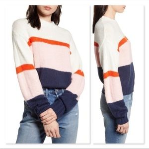 NWT rebecca minkoff liliana sweater navy stripe M